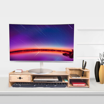 

Jinlongxing glosen computer display increased shelf desktop rack base office supplies large storage box