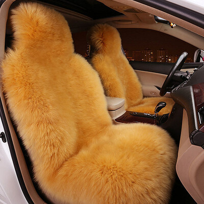 

KAWOSEN 2 PCS 100 Australian Pure Natural Fur Seat Cover Sheepskin Winter Car Seat CoverWool Seat Warm Car Seat Covers LWSC02