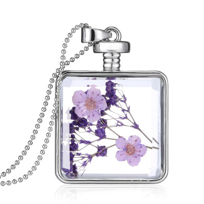 

Aiyaya Fashion Jewelry Leaf Flower Pink Purple Crystal High Quality Pendant Necklace For Womens