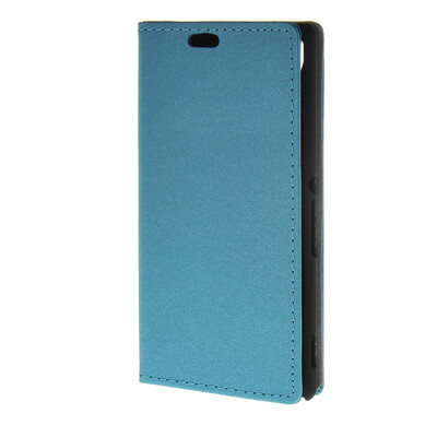 

MOONCASE Защита кожаный бумажник Слот карты флип чехол Чехол Подставка чехол для Sony Xperia M4 Аква Синий