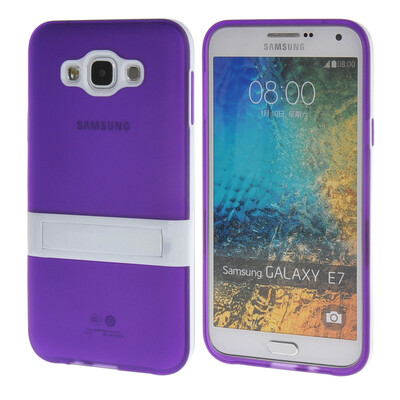 

MOONCASE Galsxy E7 Case Jelly color Silicone Gel TPU Skin Slim With Stand Back Case Cover for Samsung Galsxy E7 Purple