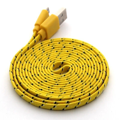 

3Ft 6Ft 10Ft Durable Nylon Braided Flat Micro USB Charger Data Cable for Samsung Galaxy S4 HTC Sony LG