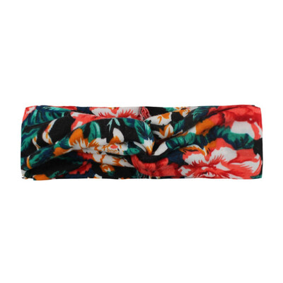 

Flower headband Fashion Retro Women Elastic Turban Twisted Knotted Ethnic Headband Floral Wide Stretch Girls Hair Accessories