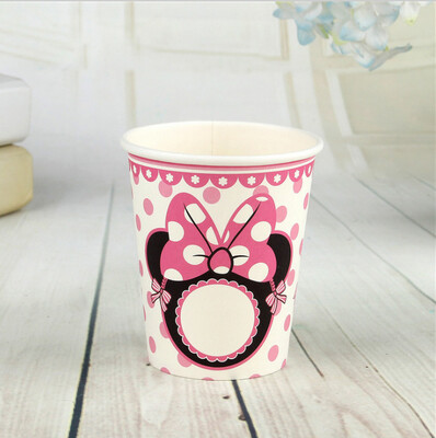 

FANLUS Creative Princess Friendship Birthday Party Paper Cups Disposable Tableware 6pcs Multi Color Party Supplies