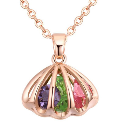 

Austria Crystal Pendant Necklaces For Women Ladies Short Chain Necklaces Vintage Fashion Jewelry Accessories 27907