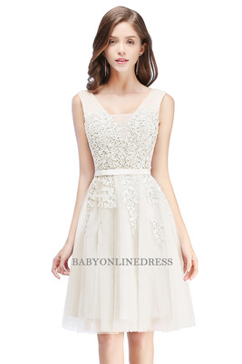 

Beautiful Lace Short Evening Dress Sexy Chiffon Homecoming Dresses