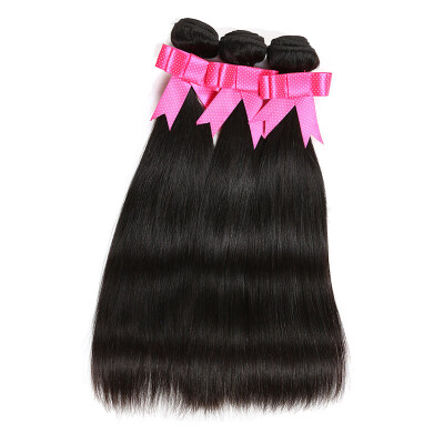 

PASSION HAIR Brazilian Straight Virgin Human Hair Weave 3 Bundles Natural Color