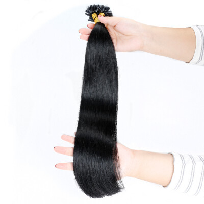 

BHF HAIR Fusion hair extensions 100 Human Hair Silky Straight Keratin Fusion Capsules Brown Nail Tip Hair 1gs 20g pack