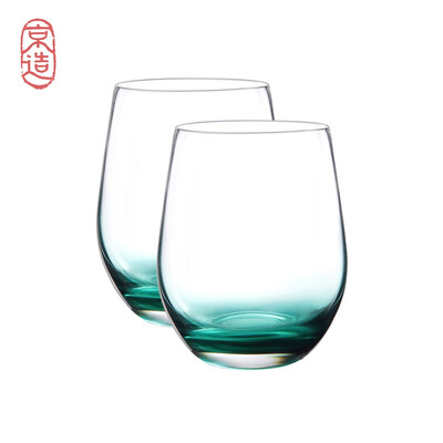 

JZAO gradient glass egg cups for men&women colored glass juice cups milk cups cups cups cups cups smoke gray -2 only