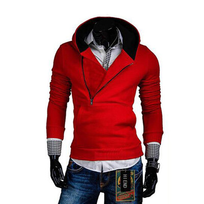 

Zogaa New Men's Hoodie Matching Color Slim Active