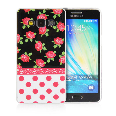 

MOONCASE Flowers Soft Flexible Silicone Gel TPU Skin Shell Back ЧЕХОЛ ДЛЯ Samsung Galaxy A5