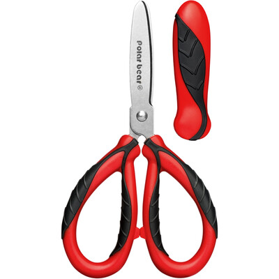 

Polar bear JD-006 effort safe scissors medium red 1 to install office kitchen dual-use