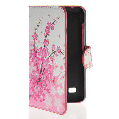 

MOONCASE Plum flower style Leather Side Flip Wallet Card Slot Stand Pouch чехол для Huawei Ascend Y550