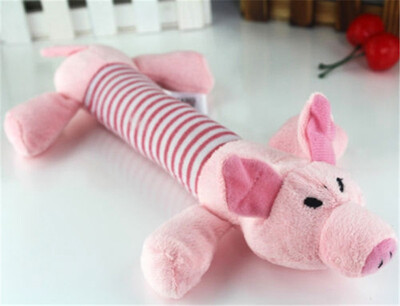 

Pet Puppy Chew Squeaker Squeaky Plush Sound Pig Elephant Duck For Dog Sound Toys Pig