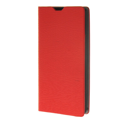 

MOONCASE Wood grain Leather Flip Wallet Case Card Slot Stand Back Cover for LG Spirit 4G LTE H440N ( LG C70 ) Red