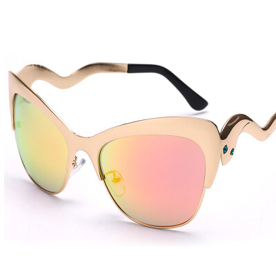 

FEIDU High Quality Metal Cat Eye Sunglasses Women Brand Designer Coatting Mirrored Sun Glasses Oculos De Sol Feminino