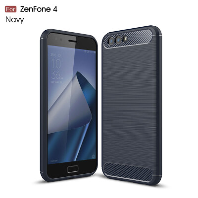 

Goowiiz Phone Case For ASUS ZenFone 4 ZE554KL Fashion Slim Carbon Fiber TPU Soft Silicone Prevent falling