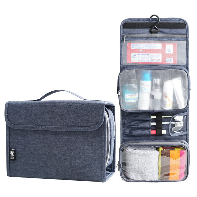 

WYQN literary youth wash bag portable outdoor cosmetic bag large capacity men&women travel storage finishing package travel supplies bag denim blue