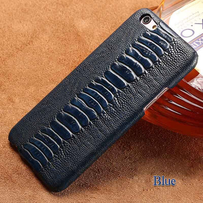 

Genuine Leather Phone Case For OPPO R9s Case Ostrich Foot Texture Back Cover For R11 R11s Plus Case
