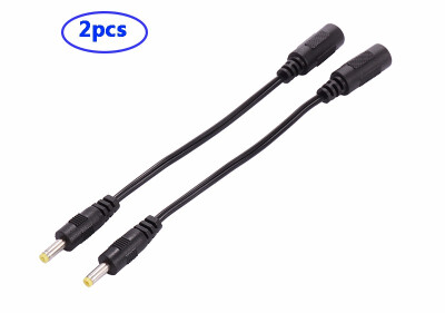 

COOLM 2PCS AC Adapter Cord 21mm x 55mm Female to Male DC Plug Extension Cable For LED CCTV Monitors