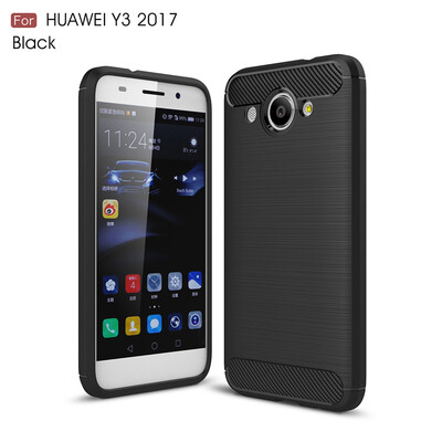 

Goowiiz Phone Case For Huawei Y3 2017Y5 Lite 2017 Fashion Slim Carbon Fiber TPU Soft Silicone Prevent falling