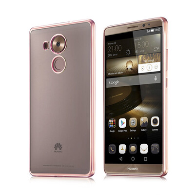 

MOONCASE Plating TPU Cell Phone Protection Shell Transparent Soft Case Cover for Huawei Mate 8