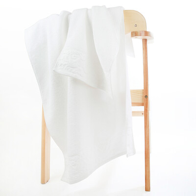 

Jinhe home towel home textiles cotton forging a plain bath towel a white JH16-19B