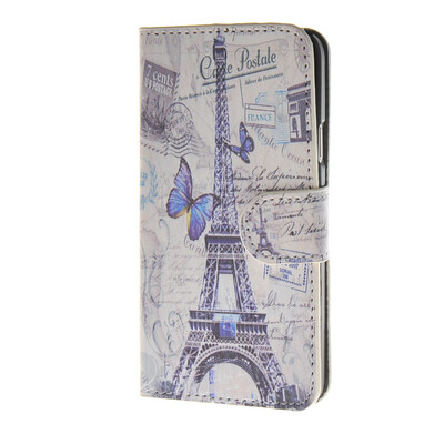 

MOONCASE Eiffel Tower Leather Wallet Flip Card Slot Holster Pouch Stand Shell Back Case Cover for Samsung Galaxy A3