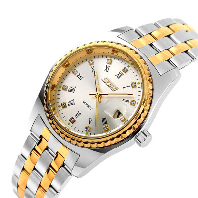 

SKMEI 9098 Male Quartz Brand Stainless Steel Rope Analog Date casual Men's watches Relogio Masculino Waterproof Wristwatch