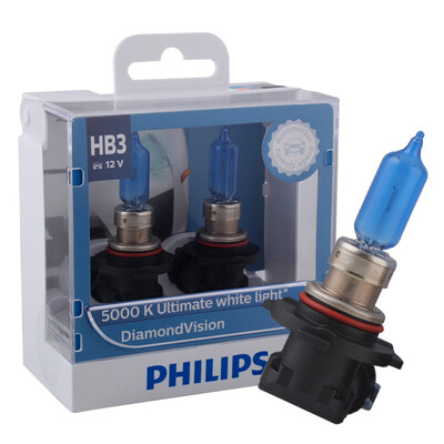 

Philips PHILIPS blue diamond light car bulb headlights halogen lamp high beam lamp low beam 2 sticks HB3 5000K