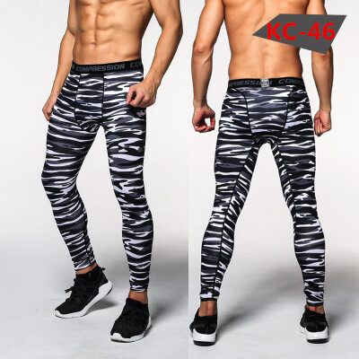 

camouflage Fitness pants male Elastic force Fast drying Sports pants Run Riding Basketball Physical exercise Tight trousers