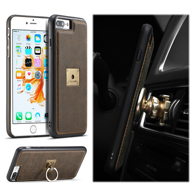 

Iphone 7 Plus8 Plus Luxury Leather Commerce Multi-function Vehicular ring Protection Cover Phone case