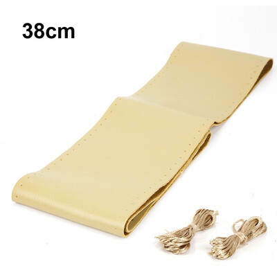 

KAWOSEN Genuine Leather Steering Wheel CoverCar Styling Accessories Volante EsportivoDIY Handmade Case With Needles&Thread
