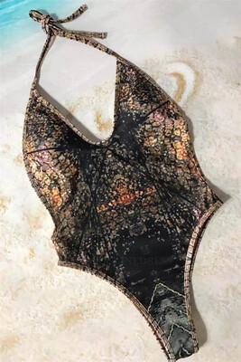 

Sexy One Piece Swimsuits Women African Swimwear Brazilian Thong Print Monokini Tankini Beach Bodysuit Bathing Suit