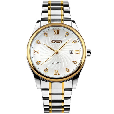 

SKMEI Retro fashion waterproof watch Steel strap Roman numerals