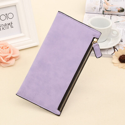 

Wallet New Lady Long Matte Leather zipper female purse Cards Holder Clutch bag