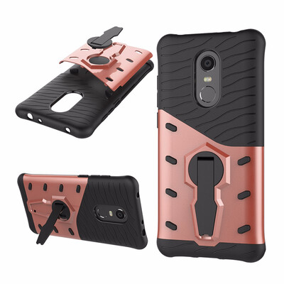 

Goowiiz Phone Case For Xiaomi Redmi 5 Plus Luxury Armor TPUPC Silicone Hard Bracket Prevent falling