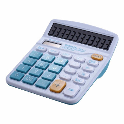 

Handheld Colorful Standard Function Desktop Electronic Calculator Solar&Battery Dual Powered 12 Digits Orange