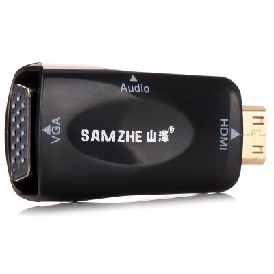 

Shanze SAMZHE ZJT-620 Mini HDMI transfer VGA master audio HD conversion head gold-plated version of the black