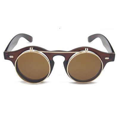 

CXSHOWE Мода Стимпанк Unisex Оттенки Солнцезащитные очки лето Стиль Vintage стекла Зеркало Мира Круглые солнцезащитные очки черный 4 цвета