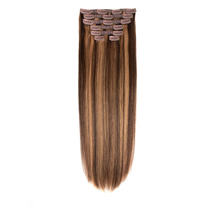 

BHF Hair 100 Natural Virgin Human Hair Straight Clip In Hair Extensions Full Head Set