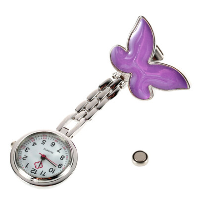 

Cute Pendant Butterfly Nurse Clip-on Brooch Quartz Hanging Pocket Watch New