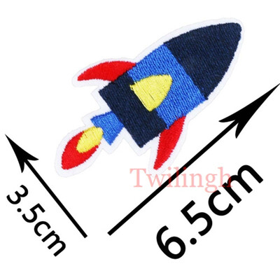 

Twilingh 1pcs Embroidery Patches Outer Space Planet Pattern Letter Iron On Patches For Clothes Badges Sticker For Jeans