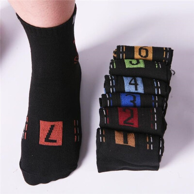 

7 pairs of men&39s casual soft cotton ankle week socks