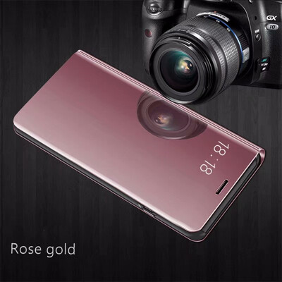 

Huawei P8P9 Lite 2017 Luxury Slim Mirror Flip Shell Stand Leather Smart Clear View Window Cover Phone Case