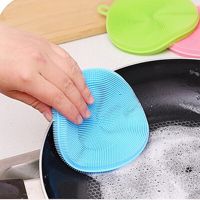 

Cntomlv Silicone Brush Magic Dish Bowl Pot Pan Wash Cleaning Brushes Cooking Tool Cleaner Sponges Scouring Pads Kitchen Accessorie
