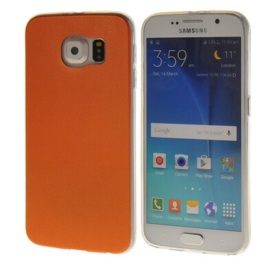 

MOONCASE New Soft Silicone Gel TPU Flexible Shell Protective Case Cover for Samsung Galaxy S6 Orange
