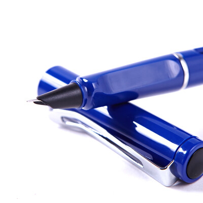 

Shaoze culture student ortho pen fashion writing office pen practice word signature ink pen blue extra fine EF tip 038mm