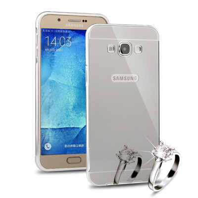 

MOONCASE Metal Frame Edge Mirror Back Protective Shell 2 in 1 Thin Case Cover for Samsung Galaxy J1