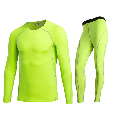 

Quick Dry Tracksuit For Men Fitness Tight Long Sleeve T-Shirt Pant MenS Suit